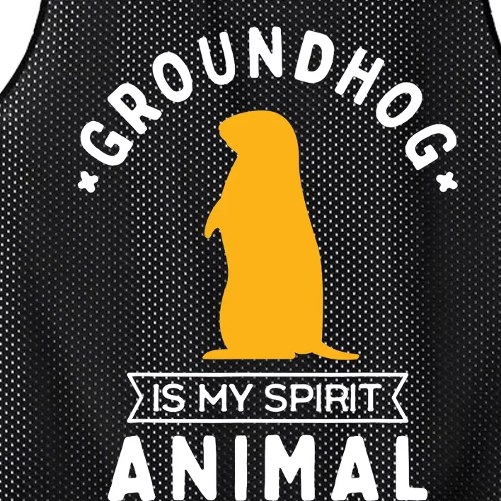 Groundhog Is My Spirit Animal Funny Woodchuck Mesh Reversible Basketball Jersey Tank