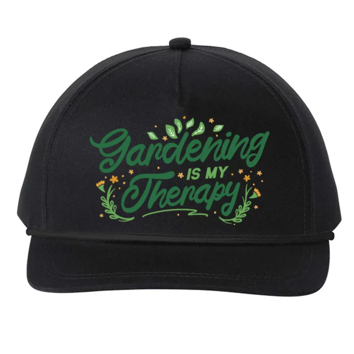 Gardening Is My Therapy Snapback Five-Panel Rope Hat