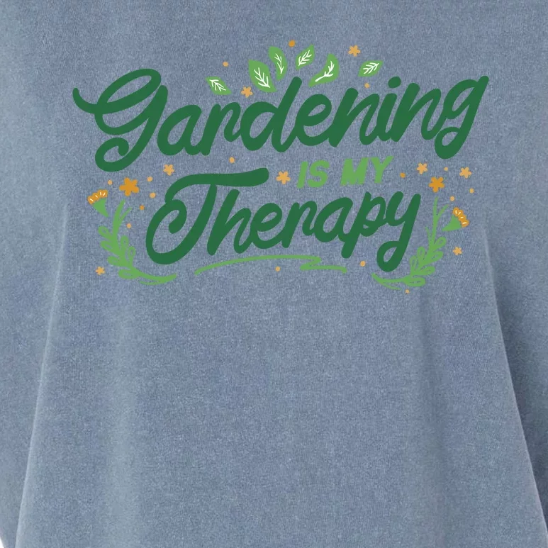 Gardening Is My Therapy Garment-Dyed Women's Muscle Tee