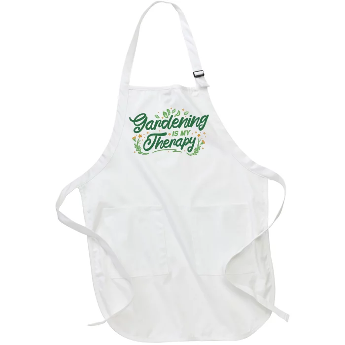 Gardening Is My Therapy Full-Length Apron With Pocket