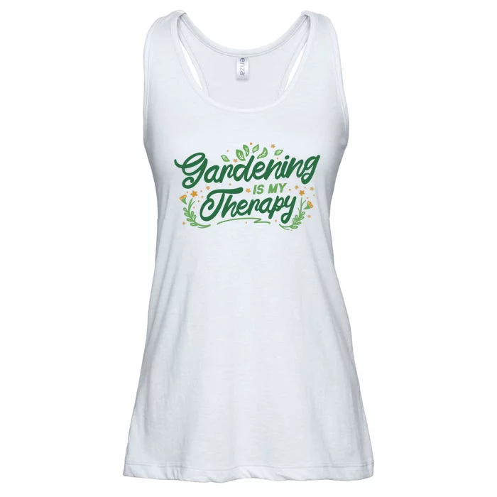 Gardening Is My Therapy Ladies Essential Flowy Tank