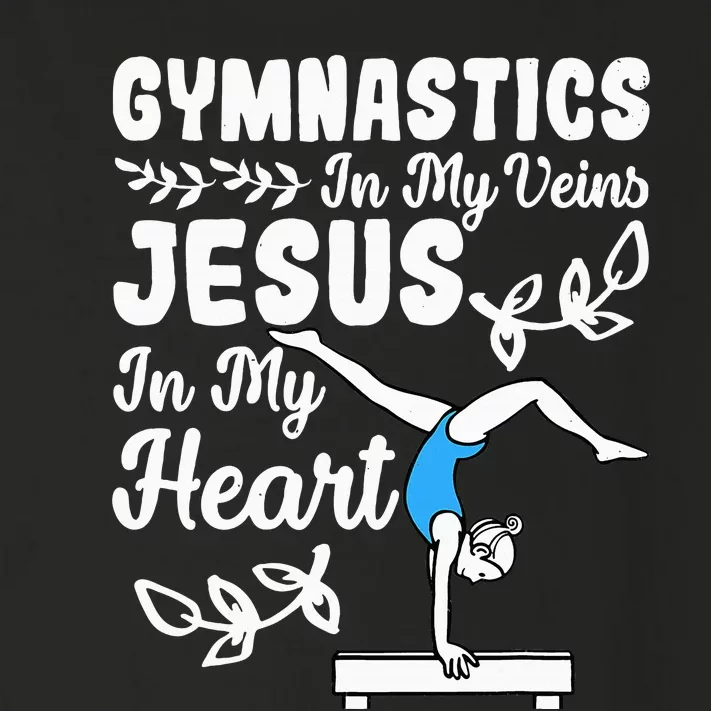 Gymnastics In My Veins Jesus In My Heart Funny Gymnast Toddler Long Sleeve Shirt