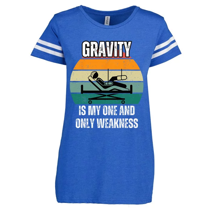 Gravity Is My One And Only Weakness Broken BoneInjury Enza Ladies Jersey Football T-Shirt