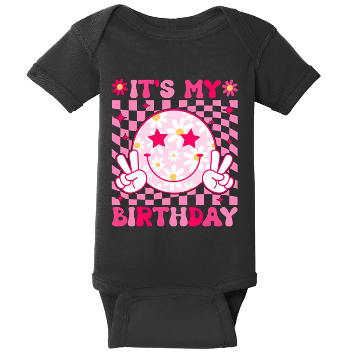 Groovy Its My Birthday Teens Girls Kids Bday Flower Baby Bodysuit