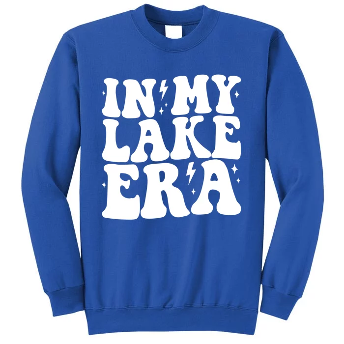 Groovy In My Lake Era Lake Vacation Camping Life Retro Great Gift Tall Sweatshirt