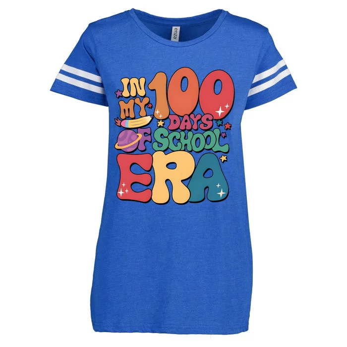 Groovy In My 100 Days Of School Era Enza Ladies Jersey Football T-Shirt