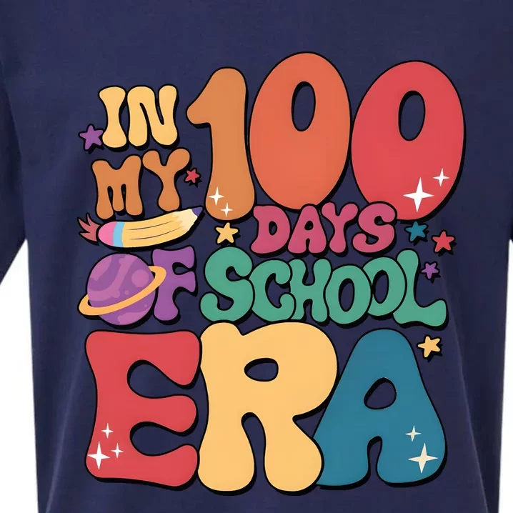 Groovy In My 100 Days Of School Era Sueded Cloud Jersey T-Shirt