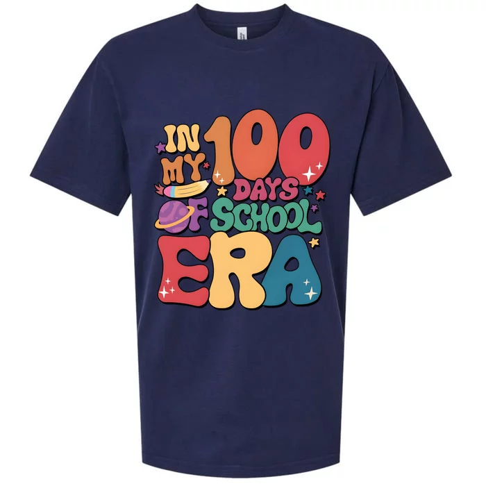 Groovy In My 100 Days Of School Era Sueded Cloud Jersey T-Shirt