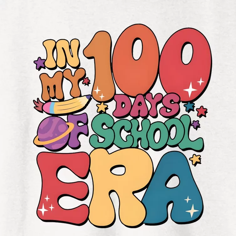 Groovy In My 100 Days Of School Era Women's Crop Top Tee