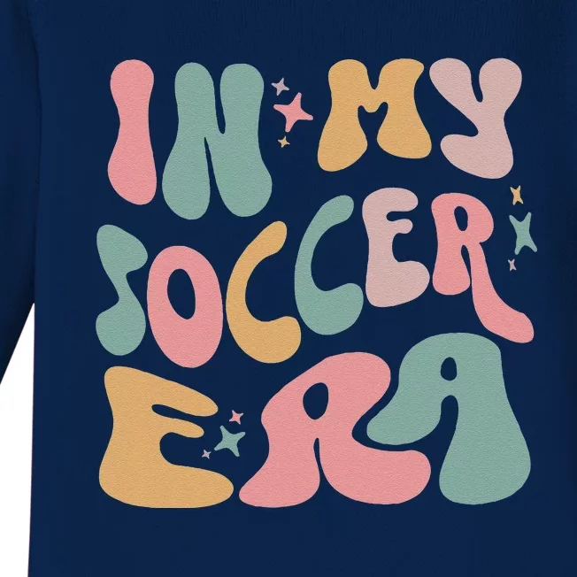 Groovy In My Soccer Era Cute Baby Long Sleeve Bodysuit