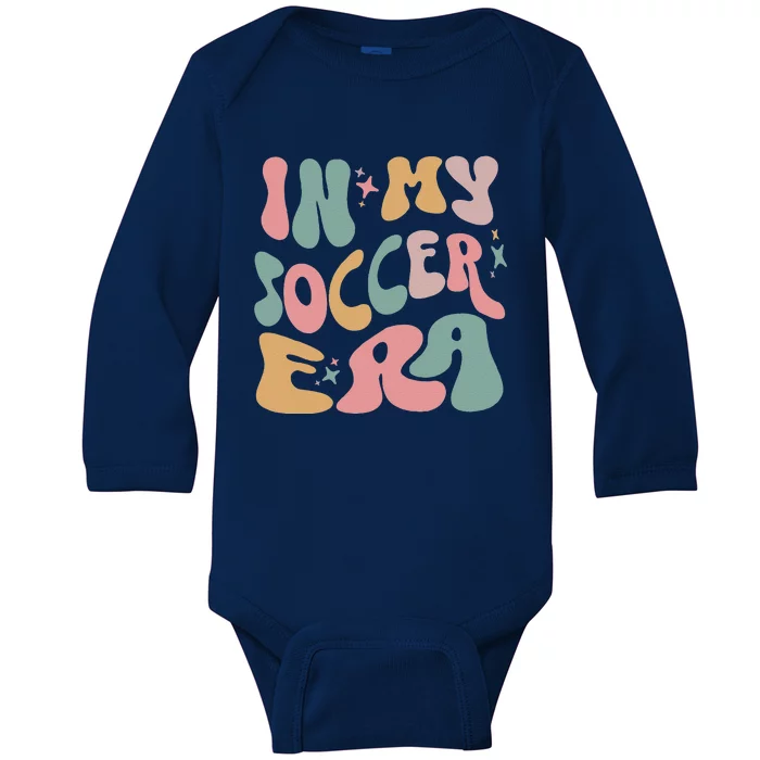 Groovy In My Soccer Era Cute Baby Long Sleeve Bodysuit