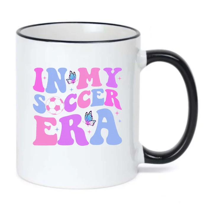 Groovy In My Soccer Era Soccer Player Cute Black Color Changing Mug