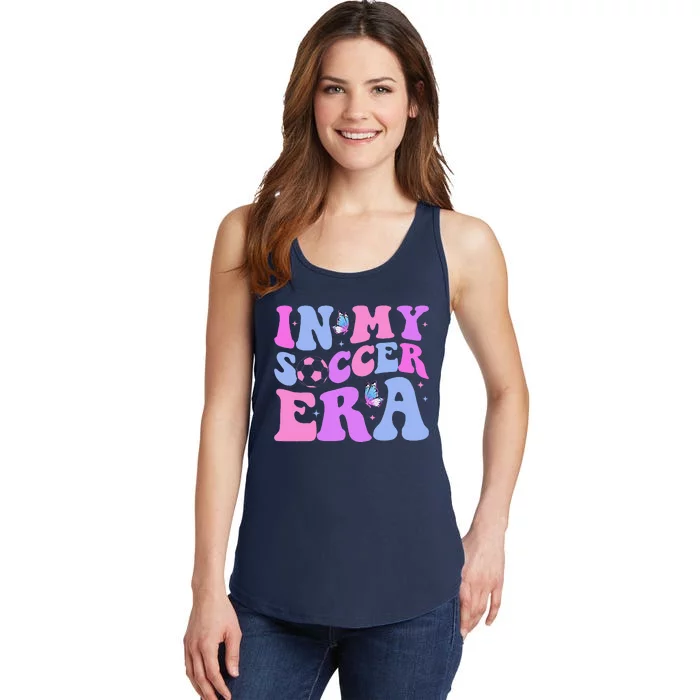 Groovy In My Soccer Era Soccer Player Cute Ladies Essential Tank