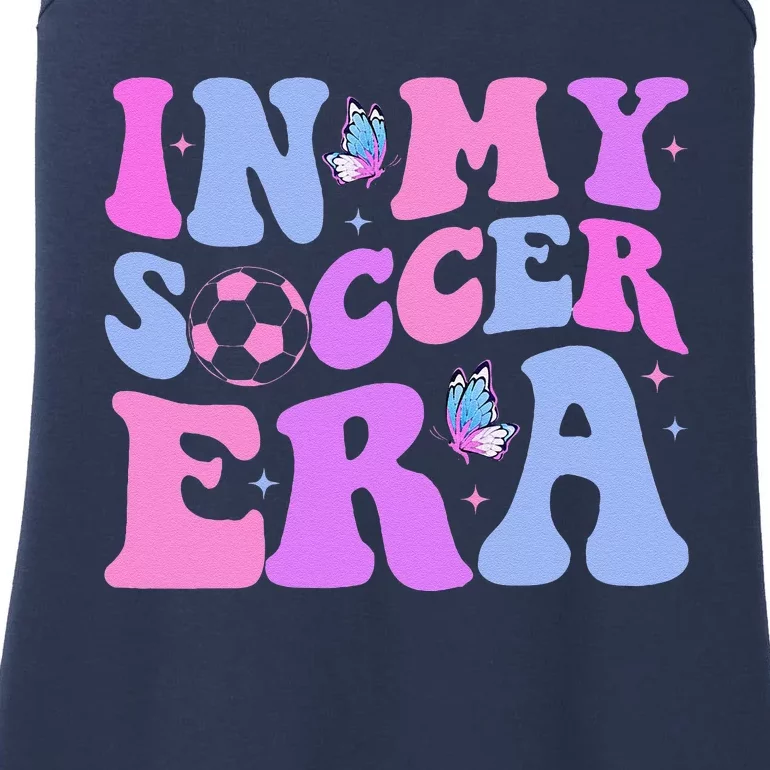 Groovy In My Soccer Era Soccer Player Cute Ladies Essential Tank