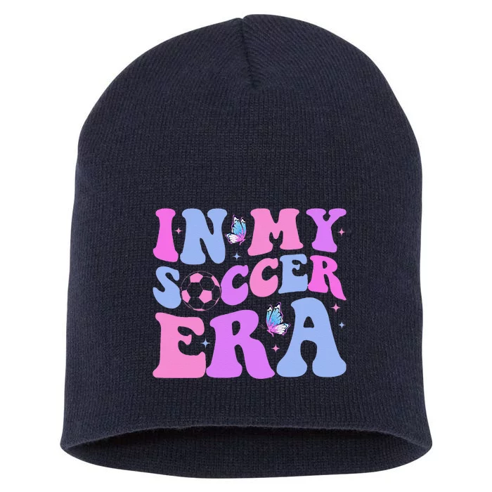 Groovy In My Soccer Era Soccer Player Cute Short Acrylic Beanie