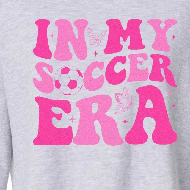 Groovy In My Soccer Era Soccer Player Cropped Pullover Crew