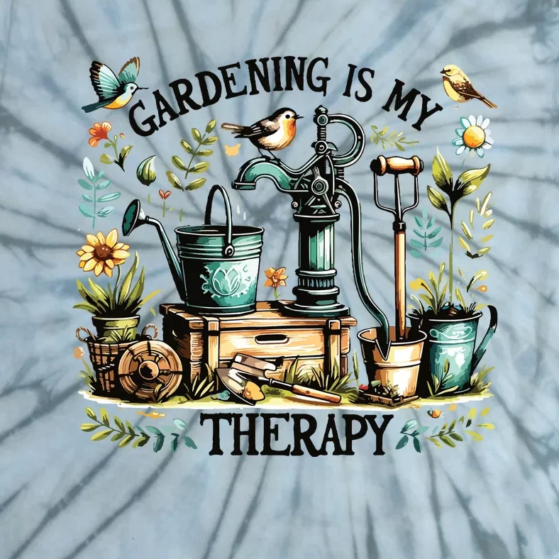 Gardening Is My Therapy Tie-Dye T-Shirt