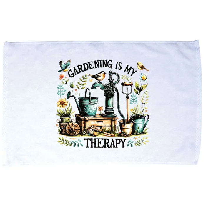 Gardening Is My Therapy Microfiber Hand Towel