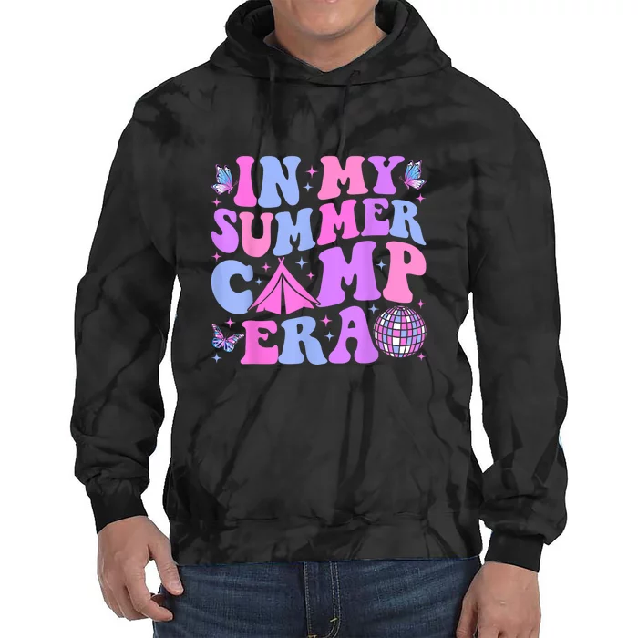 Groovy In My Summer Camp Era Camping Disco Gift Tie Dye Hoodie