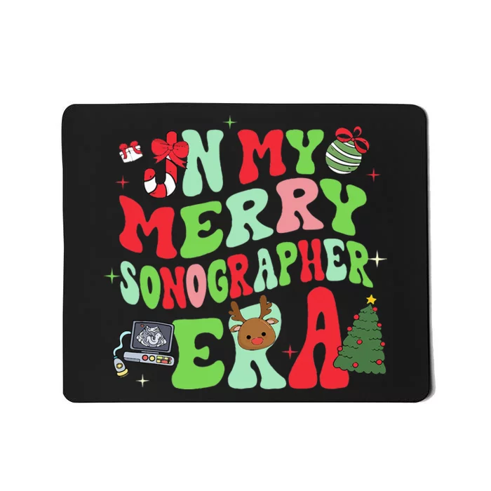 Groovy In My Merry Sonographer Era Christmas Mousepad