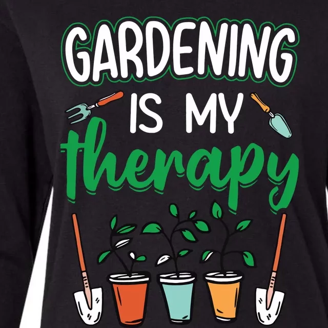 Gardening Is My Therapy Plant Lover Gift Gardeners Tank Top Womens Cotton Relaxed Long Sleeve T-Shirt