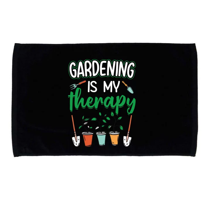 Gardening Is My Therapy Plant Lover Gift Gardeners Tank Top Microfiber Hand Towel