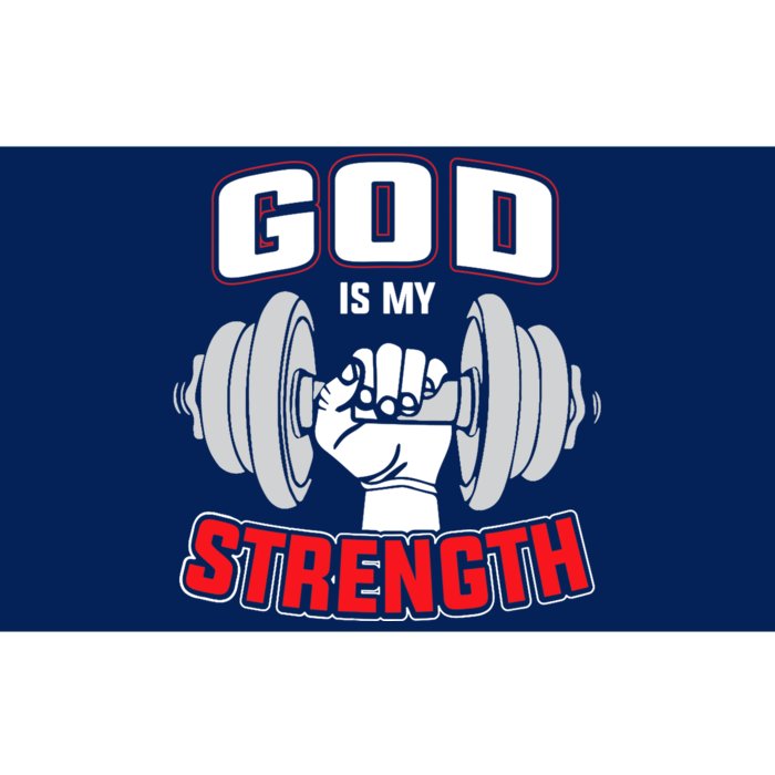 God Is My Strength Workout Exercise Bumper Sticker