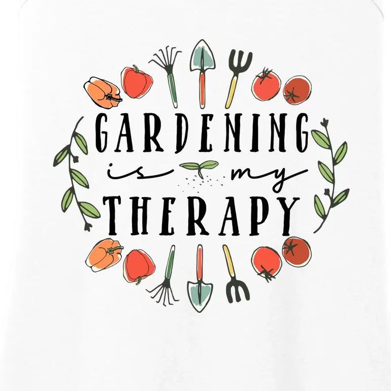 Gardening Is My Therapy Garden Lover Ladies Essential Tank