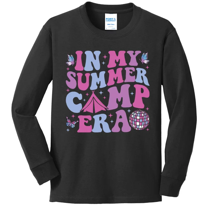 Groovy In My Summer Camp Era Camping Kids Long Sleeve Shirt