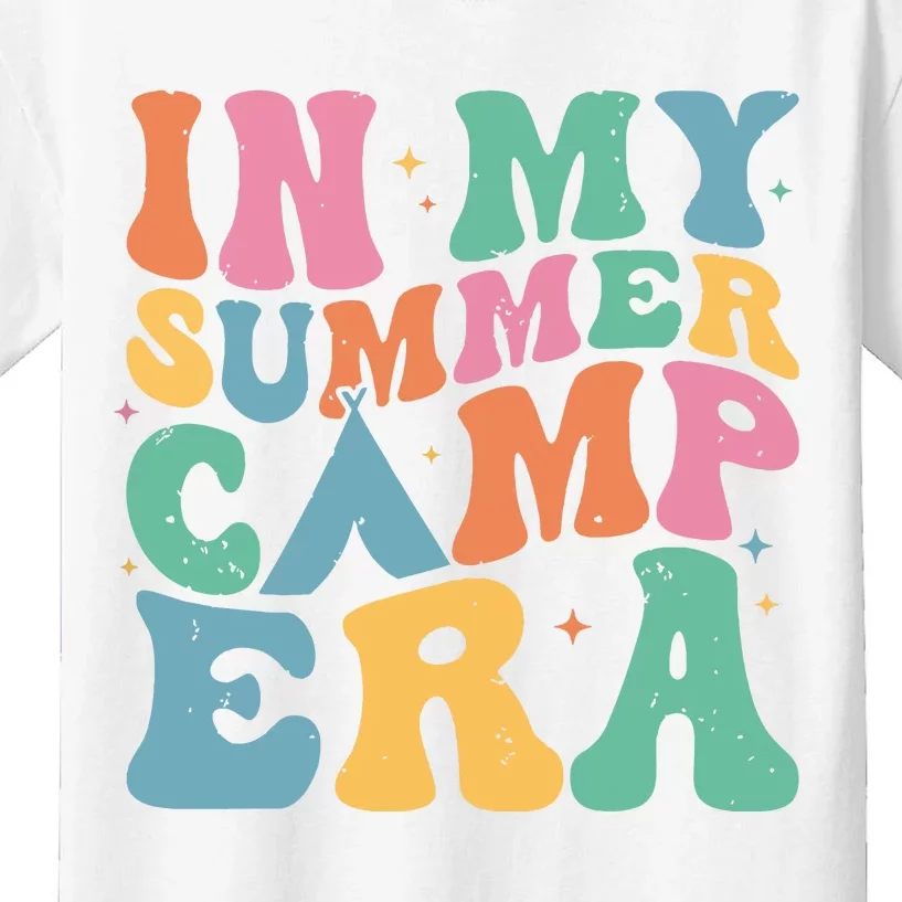 Groovy In My Summer Camp Era Retro Summer Camper Women Kids T-Shirt