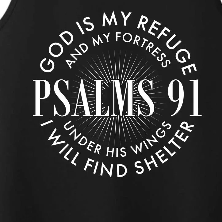 God Is My Refuge And My Fortress Psalms 91 Performance Tank