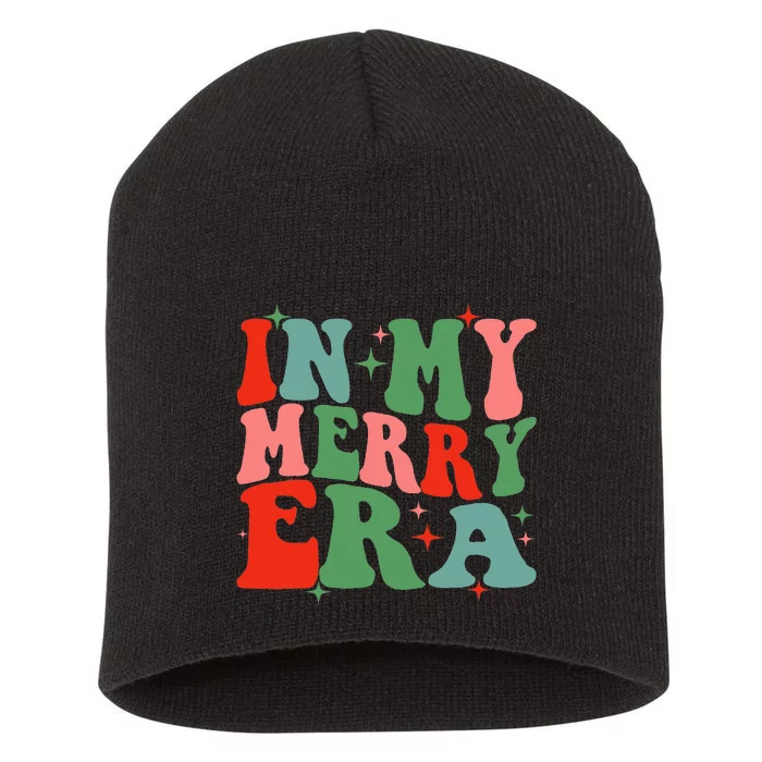 Groovy In My Merry Era Christmas Family Funny Xmas Short Acrylic Beanie