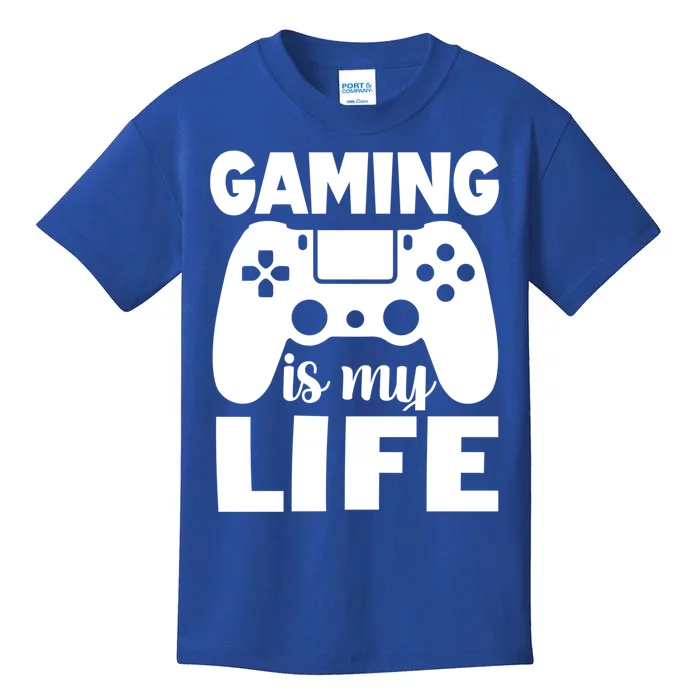 Gaming Is My Life Gamer PlayerS Motto Gift Kids T-Shirt