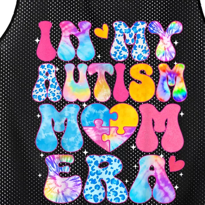 Groovy In My Autism Mom Era Autism Awareness Day Mesh Reversible Basketball Jersey Tank