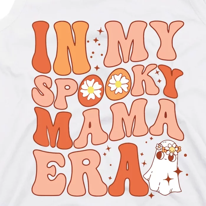 Groovy In My Spooky Mama Era Ghost Hippie Halloween Tank Top