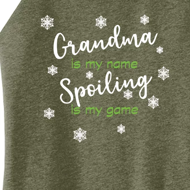 Grandma Is My Name Spoiling Is My Game Women’s Perfect Tri Rocker Tank