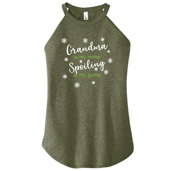 Grandma Is My Name Spoiling Is My Game Women’s Perfect Tri Rocker Tank