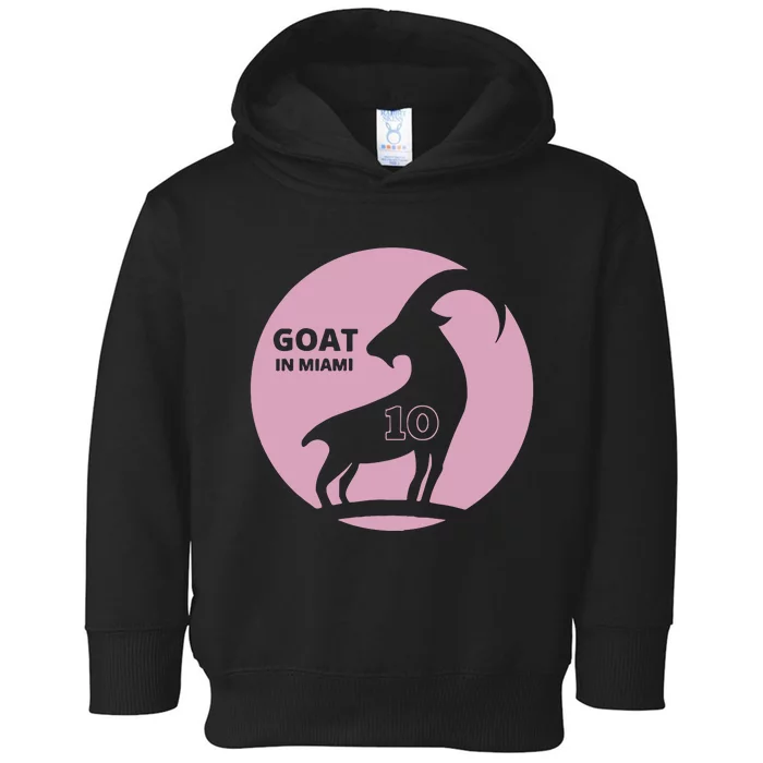 Goat In Miami Toddler Hoodie