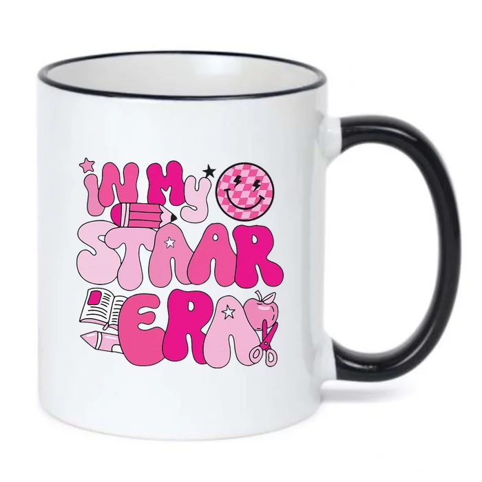 Groovy In My Star Era Pink Teacher Team Teacher Appreciation Black Color Changing Mug