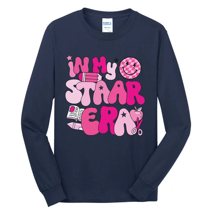 Groovy In My Star Era Pink Teacher Team Teacher Appreciation Tall Long Sleeve T-Shirt