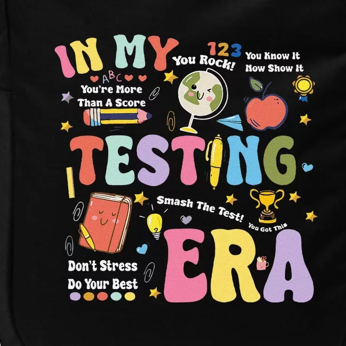 Groovy In My Testing Era Teacher Testing Day Motivational Impact Tech Backpack