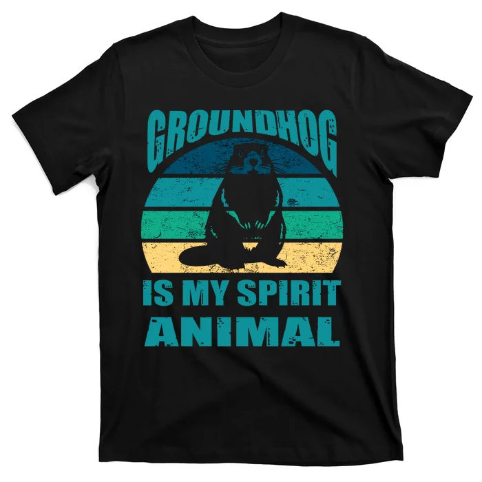 Groundhog Is My Spirit Animal Funny Woodchuck T-Shirt