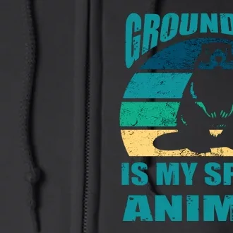 Groundhog Is My Spirit Animal Funny Woodchuck Full Zip Hoodie