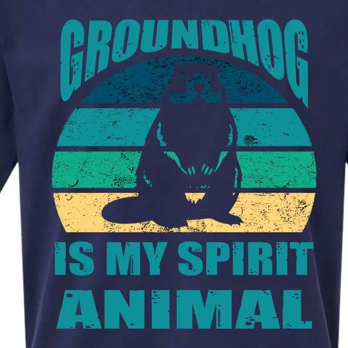 Groundhog Is My Spirit Animal Funny Woodchuck Sueded Cloud Jersey T-Shirt