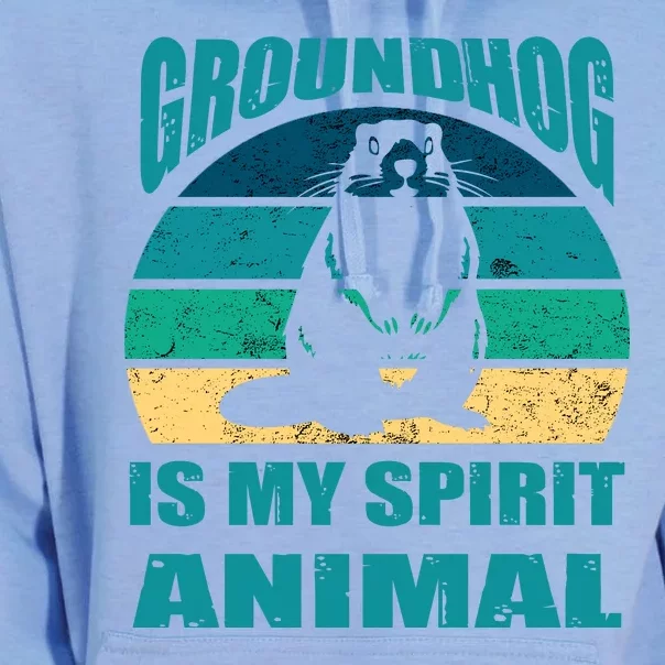 Groundhog Is My Spirit Animal Funny Woodchuck Unisex Surf Hoodie