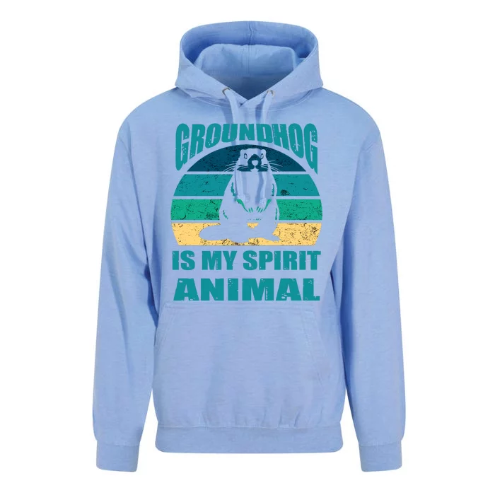 Groundhog Is My Spirit Animal Funny Woodchuck Unisex Surf Hoodie