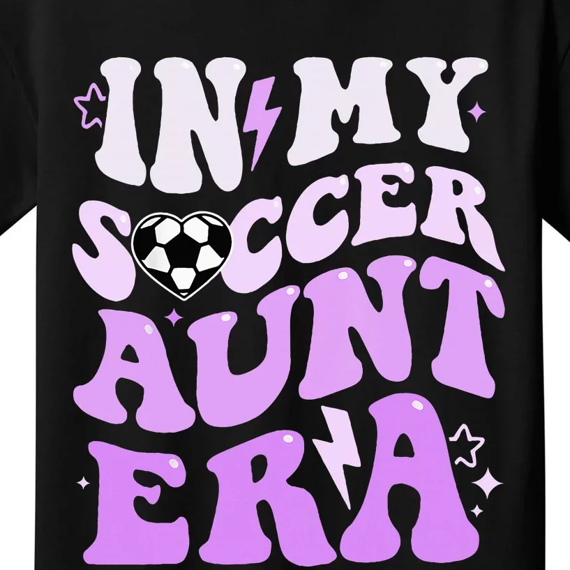 Groovy In My Soccer Aunt Era Kids T-Shirt