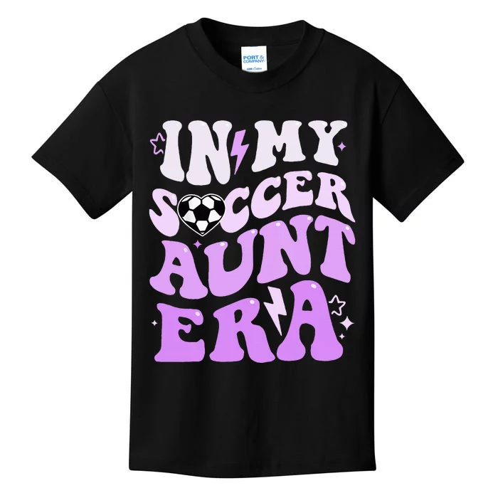 Groovy In My Soccer Aunt Era Kids T-Shirt