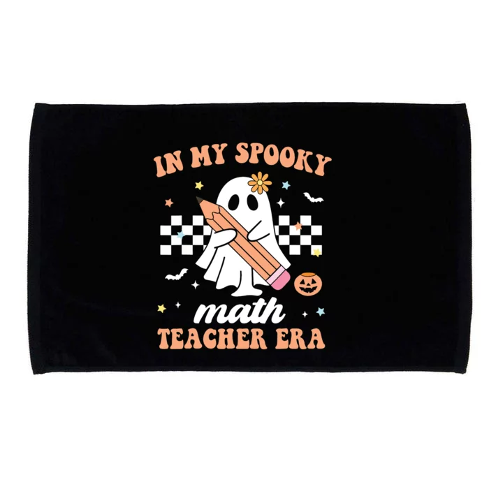 Groovy In My Spooky Math Teacher Era Ghost Halloween Gifts Microfiber Hand Towel