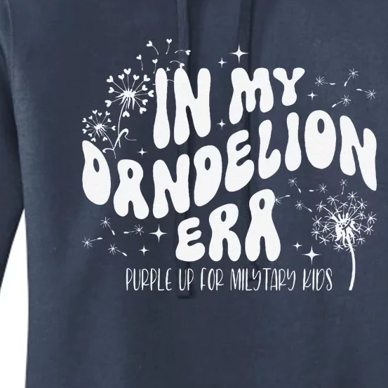 Groovy In My Dandelion Era Purple Up For Military Women's Pullover Hoodie